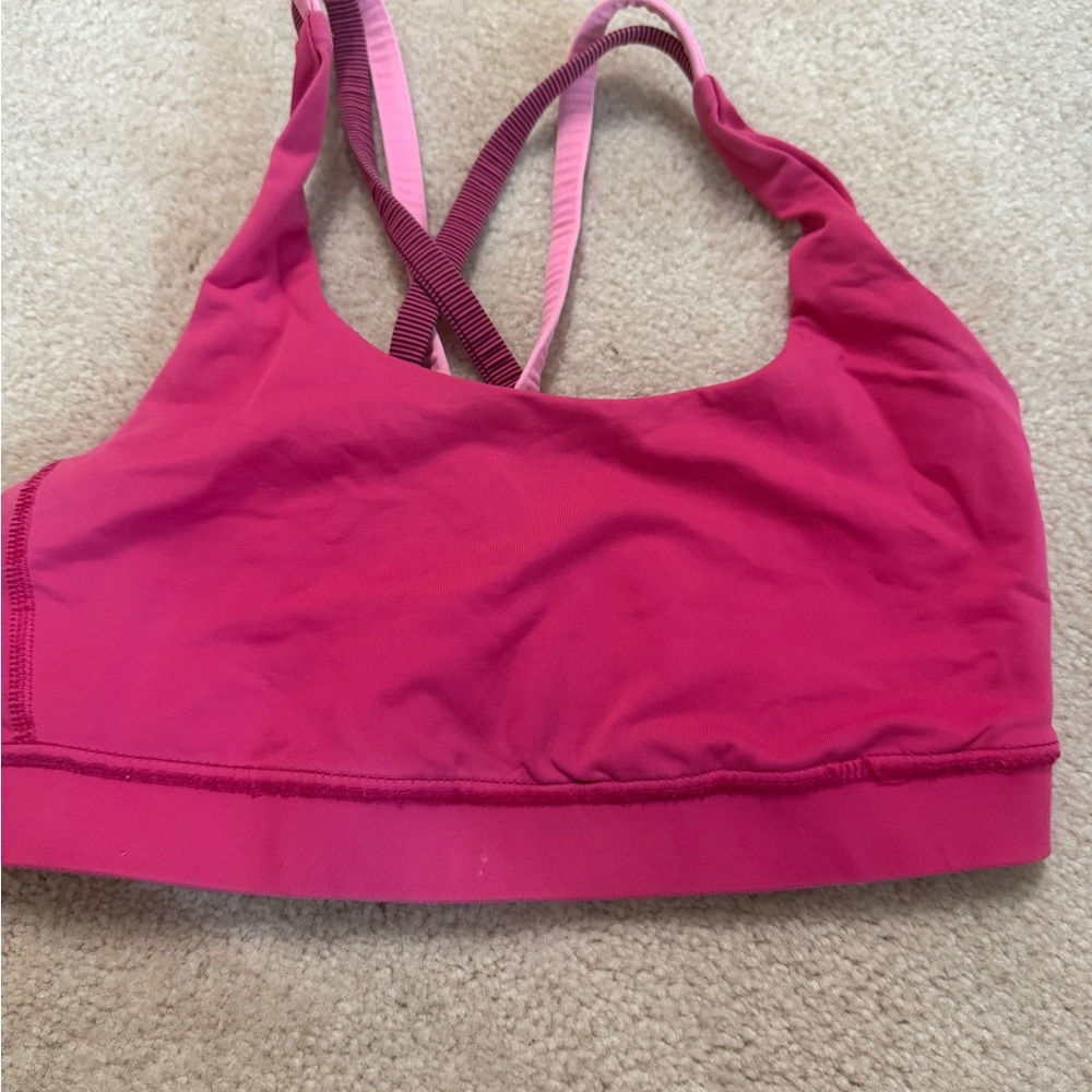 Lululemon Pink Sports Bra Seamless Racerback